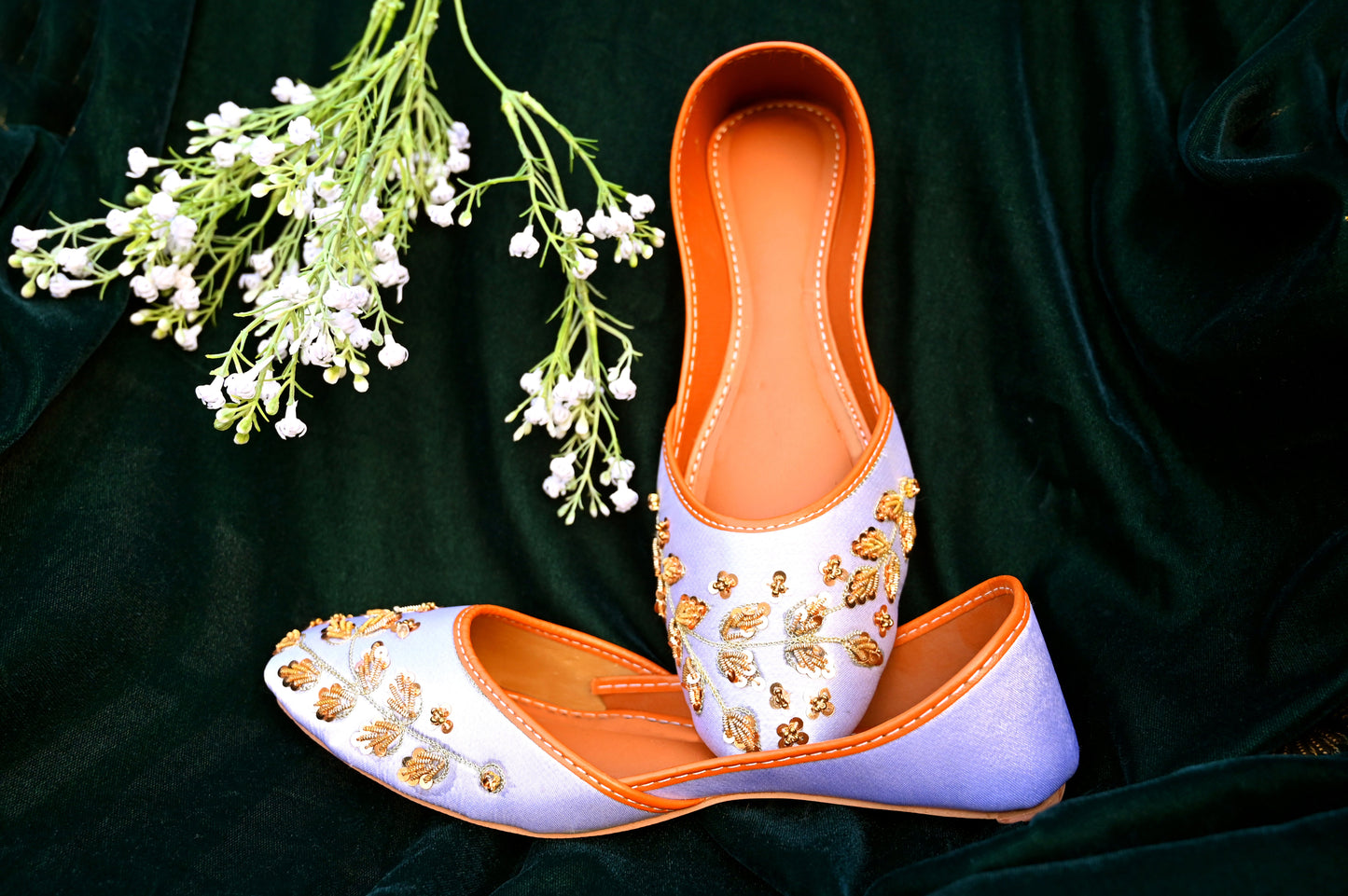 wear Roshniye Silver khussa –smooth and elegant shoes for women